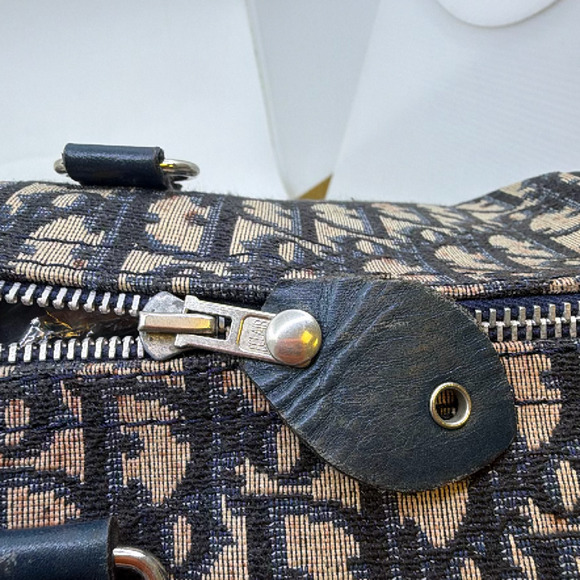 Dior Boston Bag Blue Oblique Canvas Duffle Bag - Picture 6 of 8